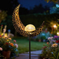 TAKE ME Moon Solar Lights for Women Garden Outdoor Decor Waterproof Metal Solar by TAKEME