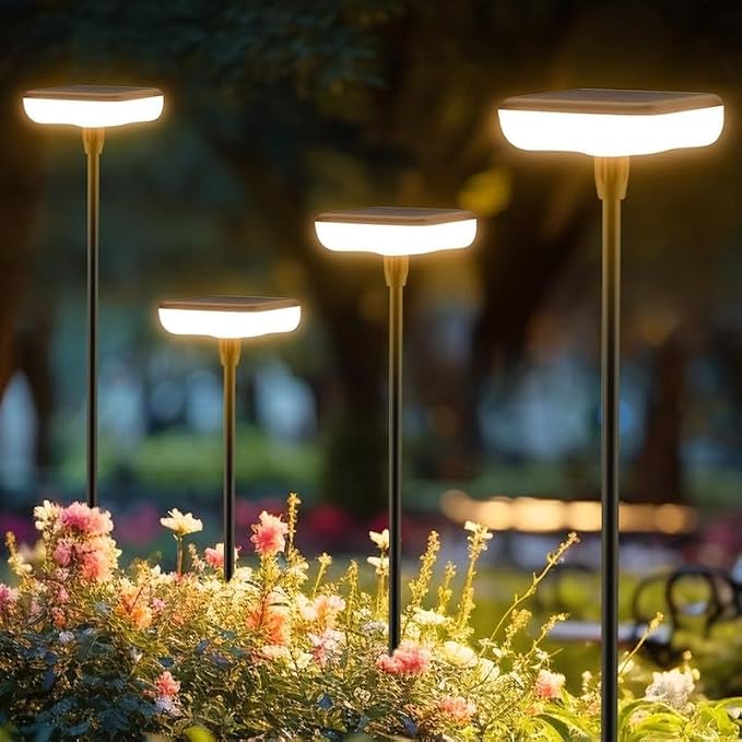 Solar Pathway Lights Outdoor 6 Pack Solar Powered Garden Lights 12H Long by Ainostone