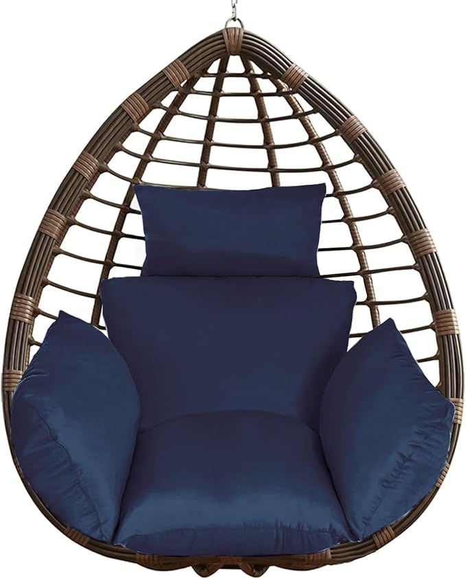 Egg Chair Cushion, Hanging Basket Hammock Seat Cushion, Thick Soft Egg Swing by Zorpupoa
