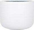 SAFAVIEH Outdoor Collection Nardo White Cement Ficonstone Planter Pot by SAFAVIEH