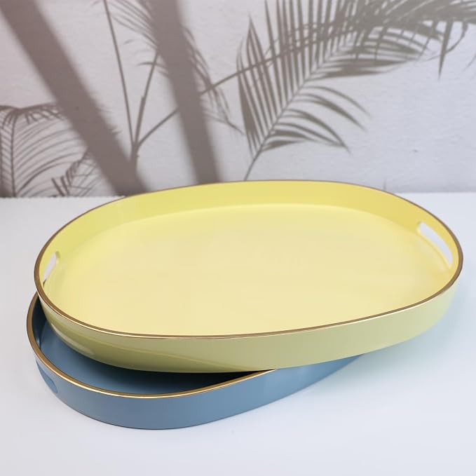 Spsyrine Yellow Plastic Serving Tray - Image 6