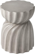 COSIEST Outdoor Side Table, Concrete Accent Side Table, Patio Side Tables End by COSIEST