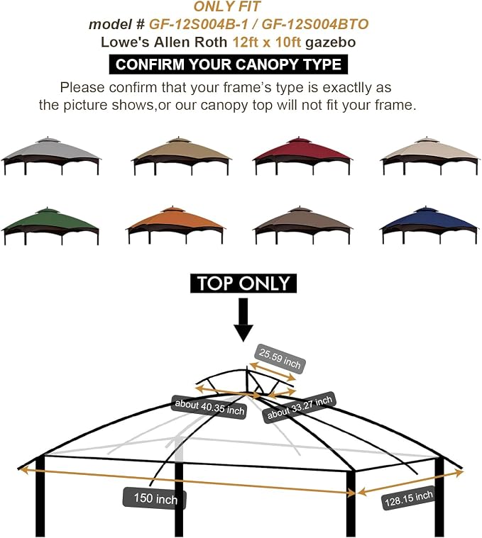 Eurmax USA High Performance Replacement Canopy Top - Image 6