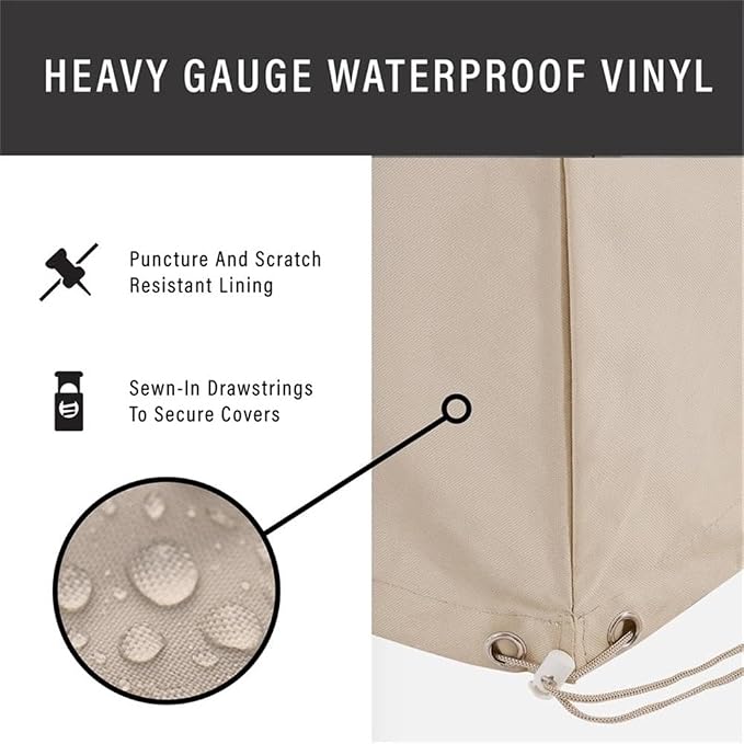 Crosley Furniture Patio Furniture Covers, Waterproof 5-Piece Cover Set - Image 6