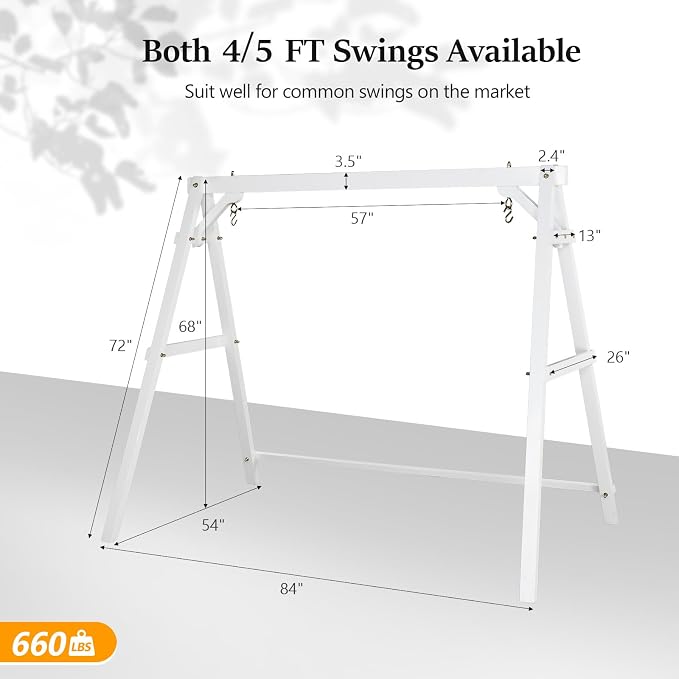 VINGLI 5 FT Outdoor Porch Swing - Image 6