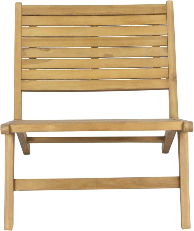 JONATHAN Y PAT2000A Leo Mid-Century Modern Wood Armless Outdoor Patio Chair - Image 7