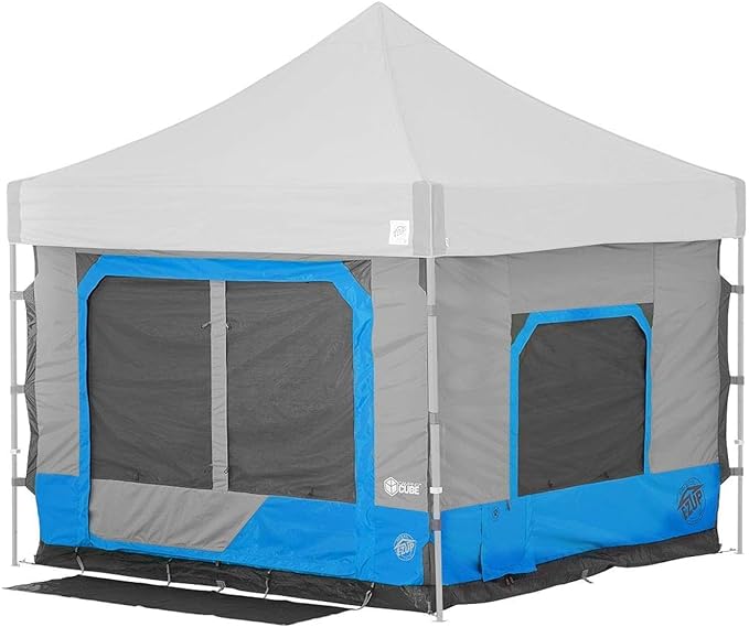 E-Z UP Camping Cube 6.4, Converts 10' Straight Leg Canopy into Camping Tent by InternationalE-ZUPInc