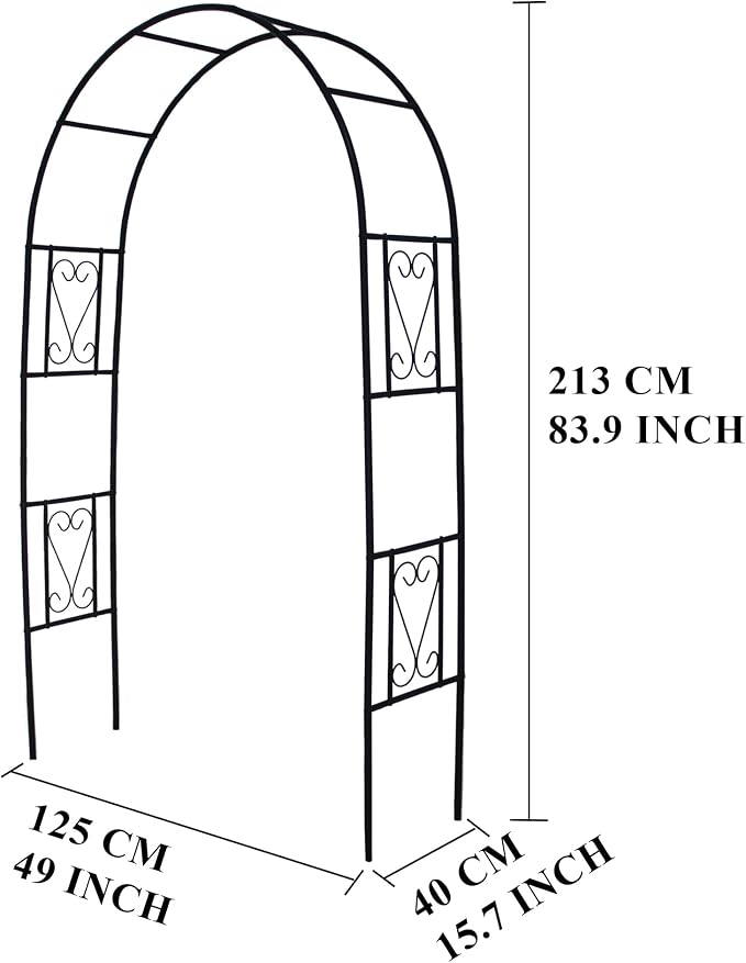 Iron Pergola Arbor Practical, Garden Arbor Arch, Metal Trellis Archway - Image 4