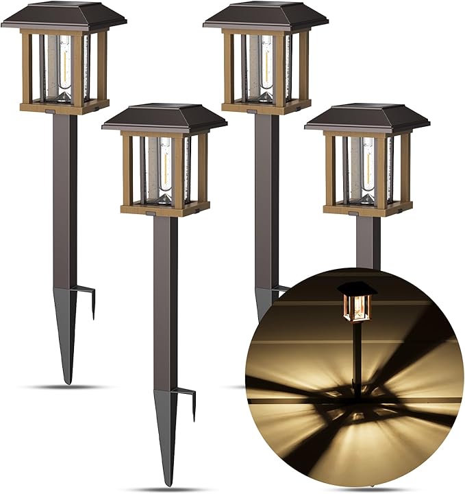 XMCOSY+ Solar Pathway Lights Outdoor, 25 LM LED Garden Lights - Image 2