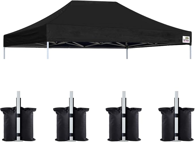 Eurmax USA Pop Up Canopy Top Gazebo Tent Cover Replacement Top Only, Bonus 4PC by Eurmax