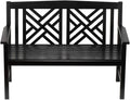 Achla Designs Fretwork Garden Bench, 4 ft Black by ACHLADesignsHomeGarden