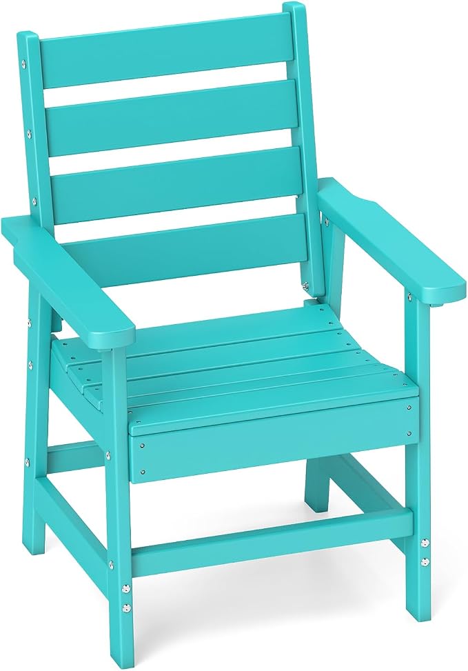 GREENVINES Outdoor Dining Chair | HDPE | Patio Chairs | All-Weather | Aqua by GreenVines
