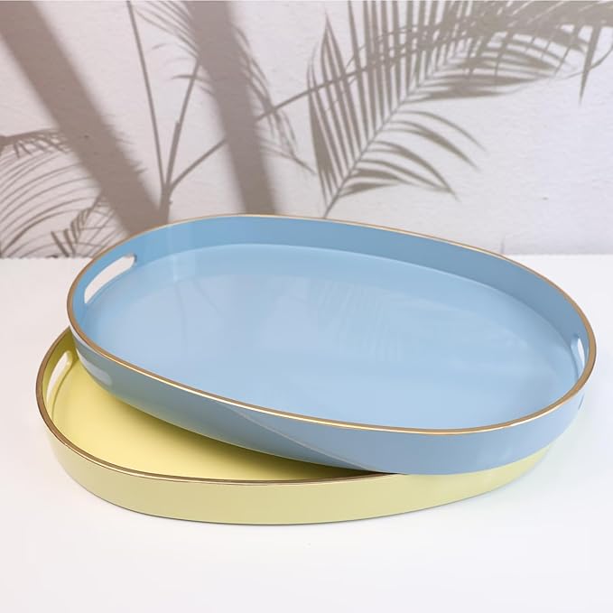 Spsyrine Blue Plastic Serving Tray - Image 5