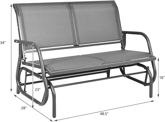 Giantex Swing Glider Chair 48 Inch - Image 3