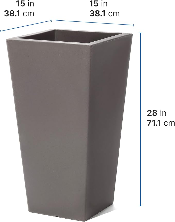 Step2 Tremont Tall Square Tapered Planter, Large Planters - Image 8