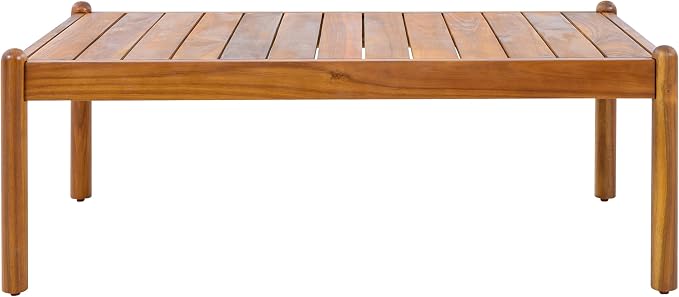 Christopher Knight Home Lenor Patio Acacia Wood Coffee Table, Solid Wood - Image 5