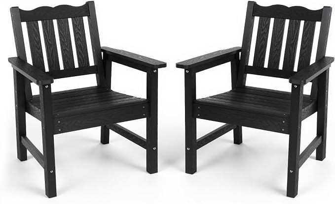 Stoog All-Weather Patio Chairs Set of 2, Outdoor Dining Chairs by Stoog