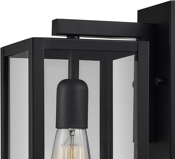 Globe Electric 44176 1-Light Outdoor/Indoor Wall Sconce, Matte Black Finish - Image 7