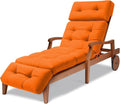 Waterproof Long Lounger Chair Cushion Outdoor Chaise Lounge Chair Cushionswith by Unknown