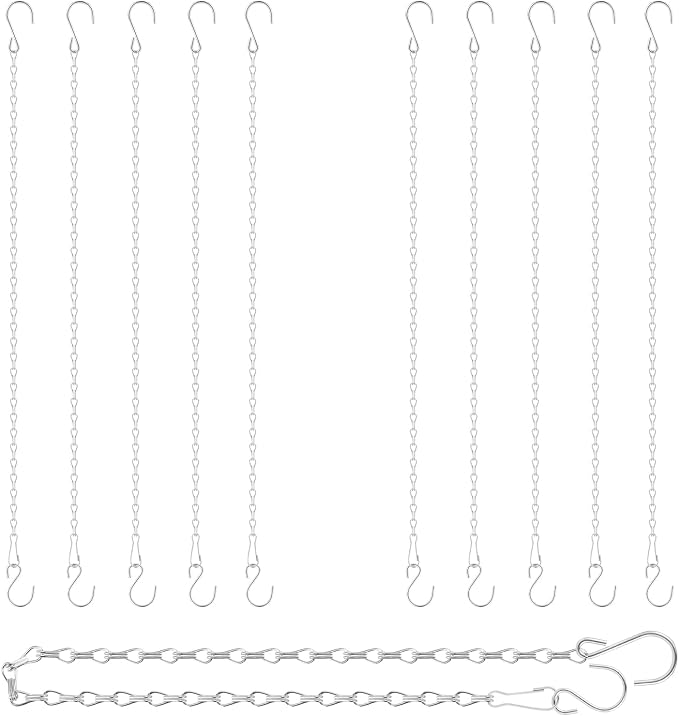 RIFNY Silver Chain for Hanging Plants, 24 Inch Small Plant Chains for Hanging by RIFNY
