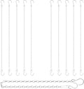 RIFNY Silver Chain for Hanging Plants, 24 Inch Small Plant Chains for Hanging by RIFNY