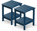 GREENVINES Adirondack-Outdoor-Side-Table | Set of 2 | 14 x 13 Inches | HDPE by GreenVines