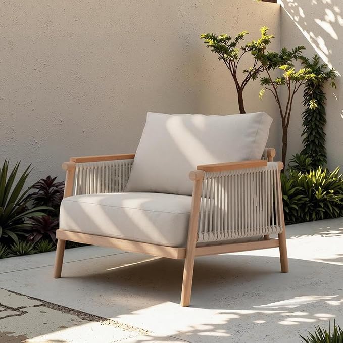 Acanva Modern All-Weather Aluminum Outdoor Patio Sofa by acanva