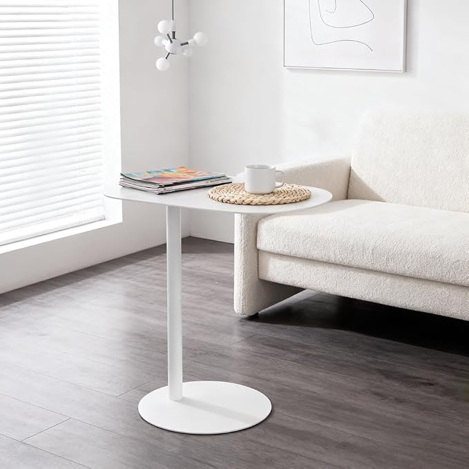 C Shaped Side Table End Coffee Tables, Aesthetics Minimalist Accent Tables - Image 8