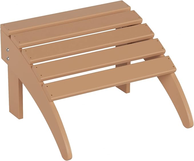 WO Home Furniture Adirondack Ottoman Outdoor Patio Footrest 13.5" Inch Folding by WOHomeFurniture
