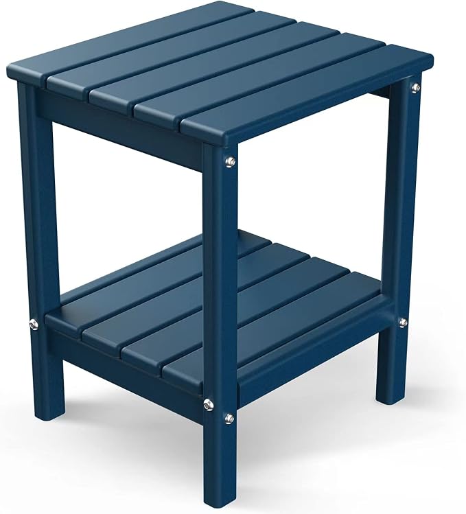 GREENVINES Adirondack-Outdoor-Side-Table | 14 x 13 Inches | HDPE Plastic | All by GreenVines