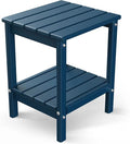 GREENVINES Adirondack-Outdoor-Side-Table | 14 x 13 Inches | HDPE Plastic | All by GreenVines
