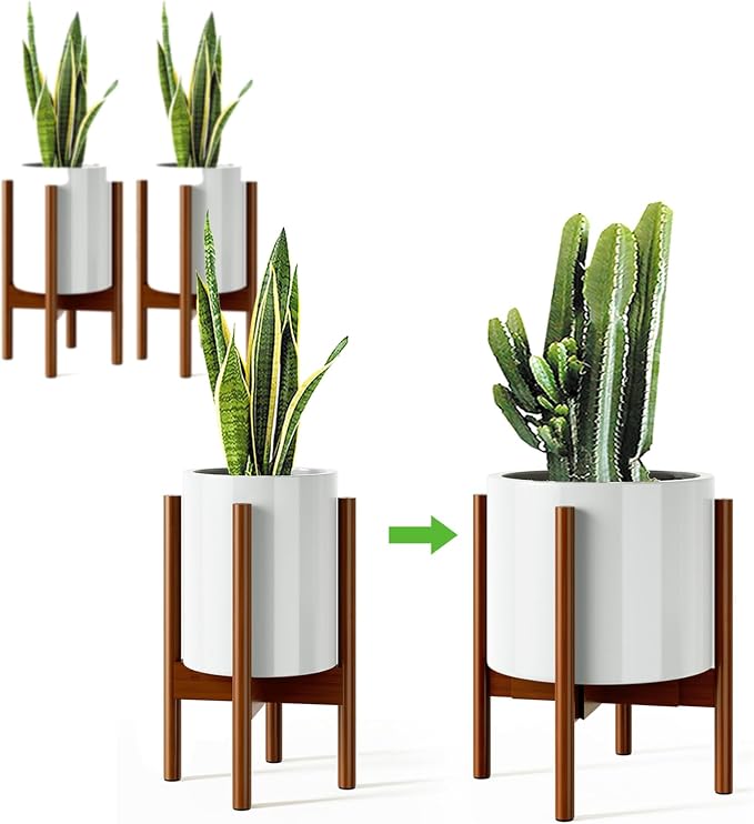 MUDEELA Plant Stand for Indoor Plants: Adjustable Width Fits 8-12 Inch Pots by MUDEELA