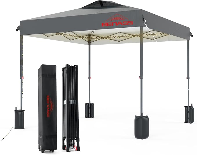 10x10 Pop Up Canopy, Easy Up Canopy Tent, Heavy Duty Tents by BENASS