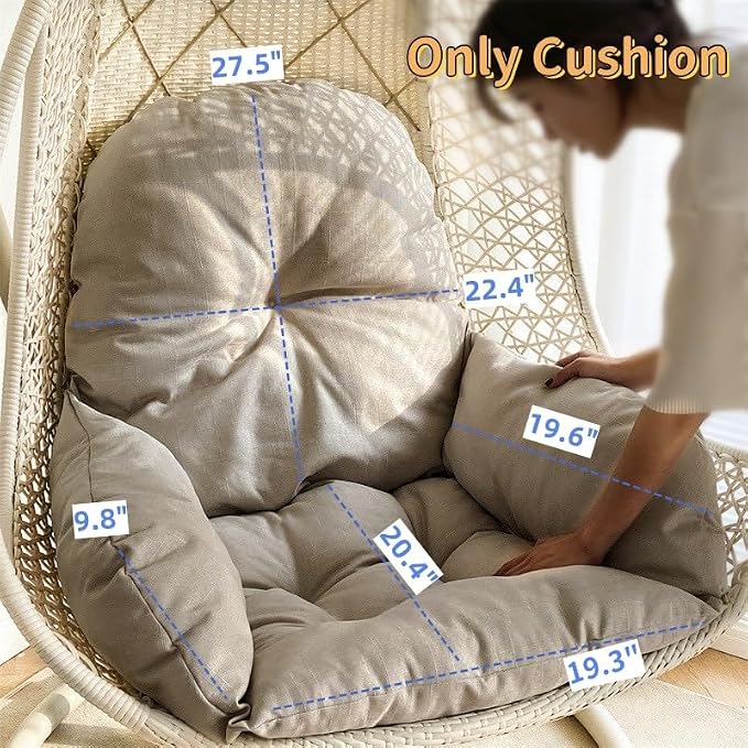 Swing Egg Chair Cushion Thickened Hanging Basket Seat Cushion Washable Hammock - Image 2