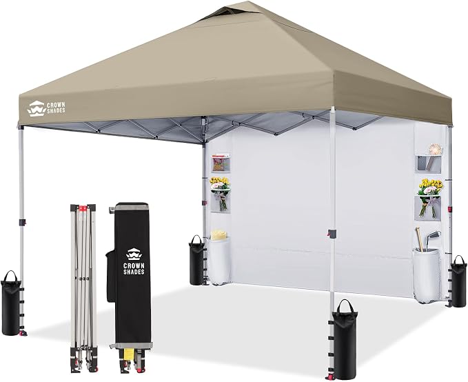 CROWN SHADES Canopy Tent 10x10 Pop Up Canopy Outdoor Shade by CrownShades