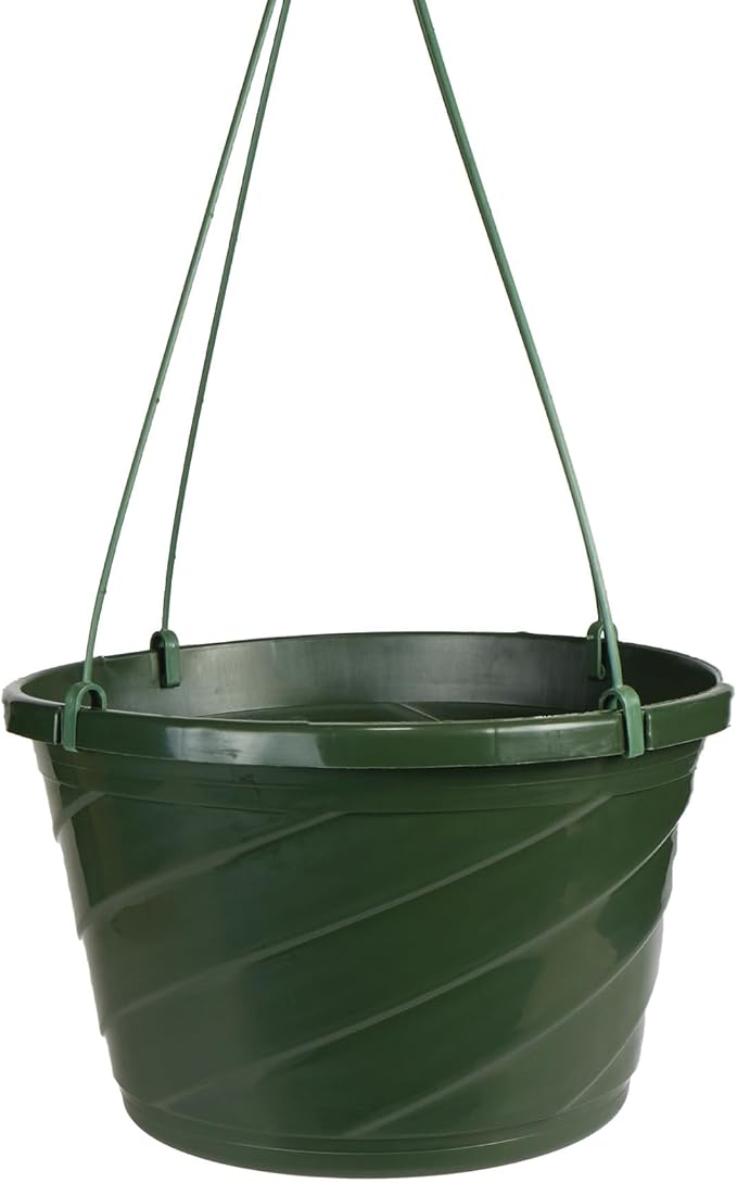The HC Companies Euro Hanging Basket Planter Decorative 10-Inch Large Plastic by TheHCCompanies