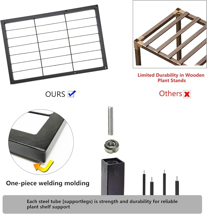 Metal Plant Stand, 6 Tier 12 Potted, Upgrade Multiple Plant Rack Shelf Organizer - Image 4