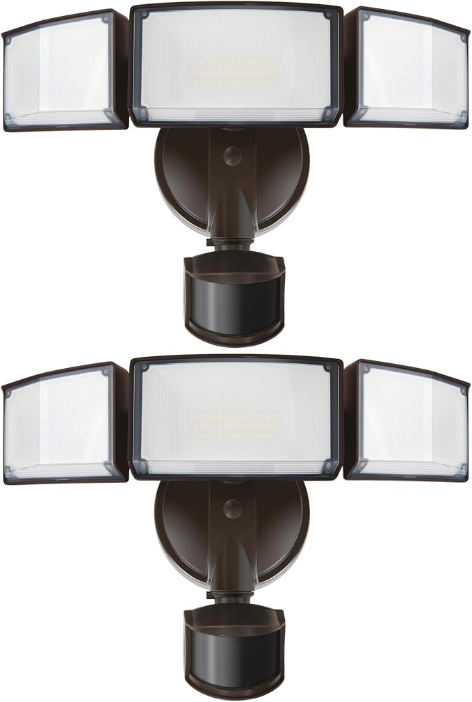 LUTEC 2 Pack 72W 7500LM LED Security Lights Motion Sensor Light Outdoor by LUTEC
