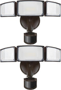 LUTEC 2 Pack 72W 7500LM LED Security Lights Motion Sensor Light Outdoor by LUTEC