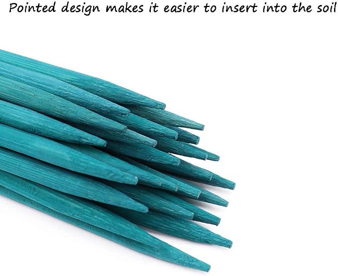 Garden Wood Plant Stakes Green Bamboo Sticks, HAINANSTRY Sturdy Floral Plant - Image 5
