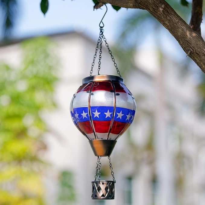 DREAMSOUL 2 PCS Flag Solar Hot Air Balloon Lantern - Image 4