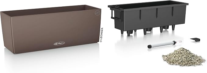 Lechuza BALCONERA Color 50 Nutmeg, Self-Watering Window Box, H7.5 L19.7 W7.5 in - Image 3