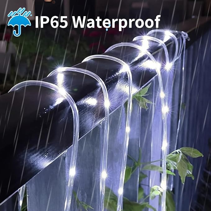 Solar Rope Lights 39FT 100LEDs, IP65 Waterproof Outdoor String Light, Palm Tree - Image 2