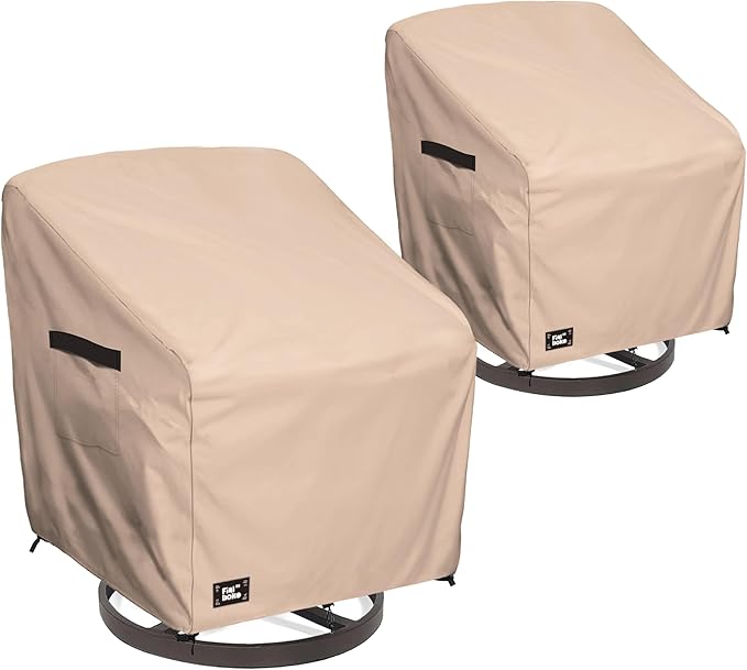 Patio Chair Covers 2 Pack, 35Wx37Dx38H inches Outdoor Chair Covers, 100% by Unknown