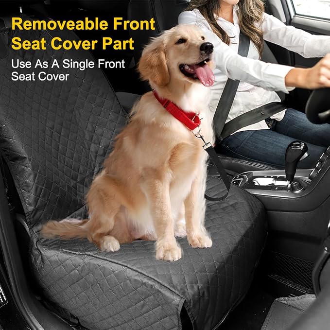 Vailge 6 in 1 Car Seat Cover for Back Seat, 60/40 Split, 100% Waterproof - Image 2