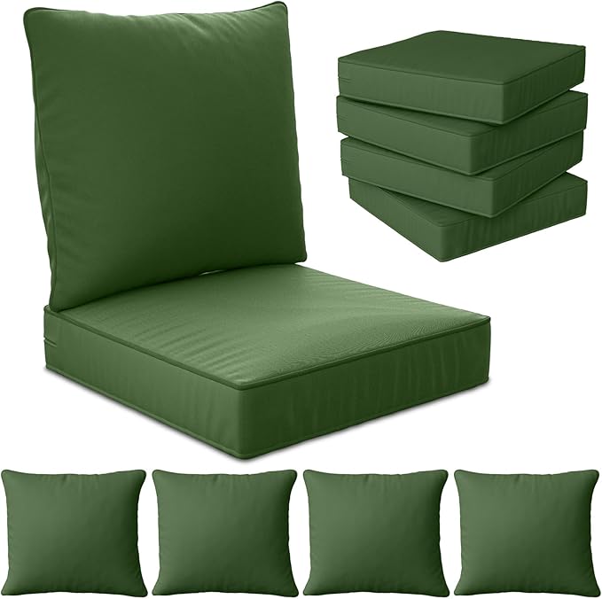 22" x 22" x 6" Outdoor Deep Seat Cushions Set by Unknown