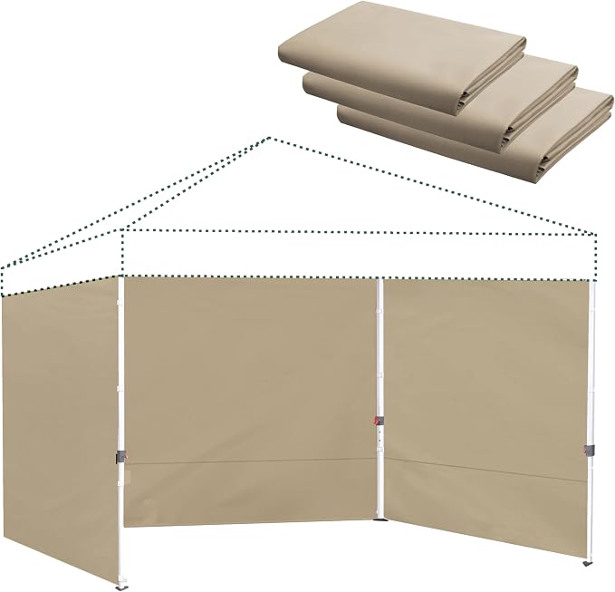 Canopy Sidewalls for 10x10 Pop Up Canopy 99% UV Protection, Waterproof by Unknown