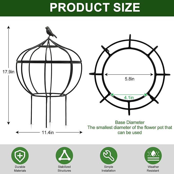 Sturdy Metal Garden Obelisk Trellis - Image 2