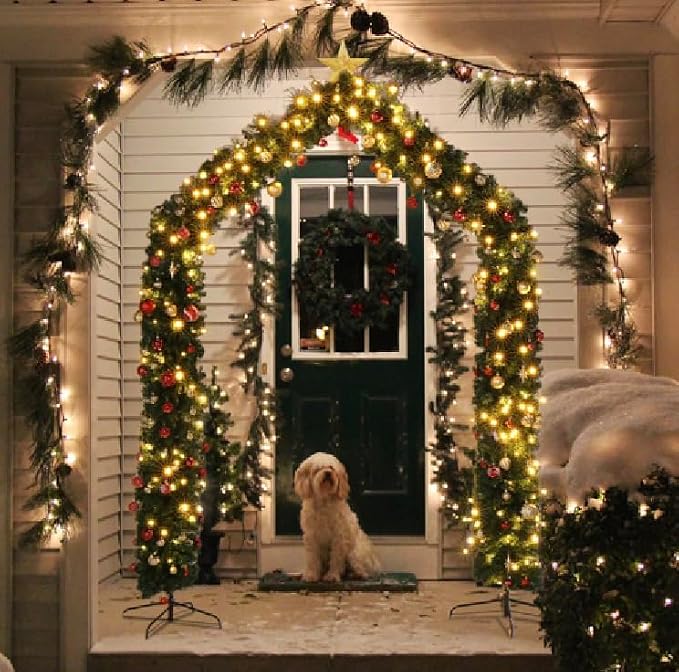 VINGLI 8ft Premium Christmas Arch Garland - Image 6