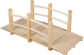 LDAILY Moccha 5FT Wood Garden Bridge, Pond Bridge by LDAILY